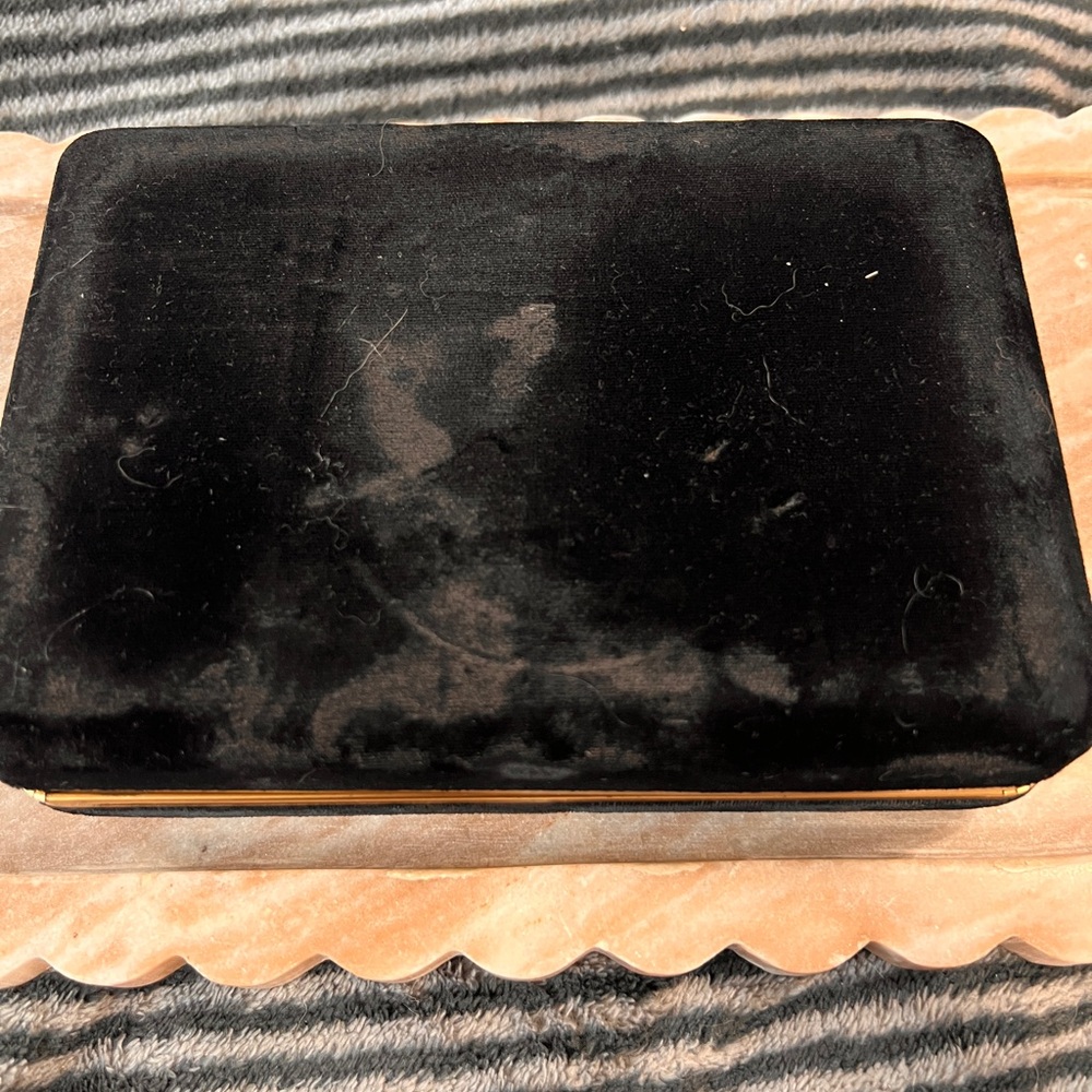 Elegant Black Velvet Jewelry Box